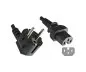 Preview: Netsnoer CEE 7/7 90° naar heteluchtstekker C15, 1mm², VDE, zwart, lengte 5,00m